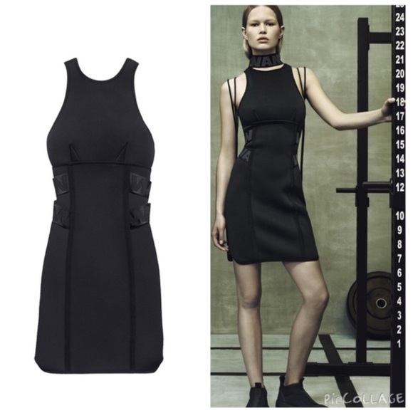 Alexander Wang Dresses & Skirts - Alexander Wang x H&M black sleeveless logo scuba mini dress night out bodycon